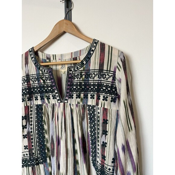 Anthropologie DRA Los Angeles Multicolor Embroidered Festival Boho Midi Dress M - Picture 2 of 9